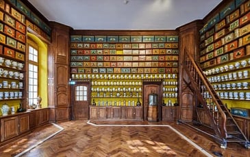 Découvrez librement les collections de l'Apothicairerie de l'Hôtel-Dieu-Le-Comte