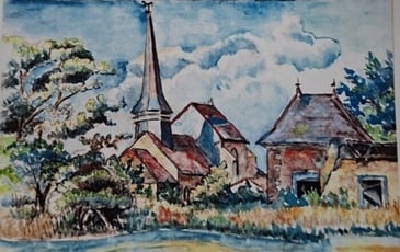 Le patrimoine de Fuligny vu par les artistes : peintres, dessinateurs, photographes.