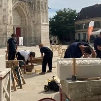 Démonstration de métiers liés à la restauration du patrimoine