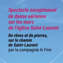 Spectacle exceptionnel de danse aérienne sur les murs de l'église Saint-Laurent