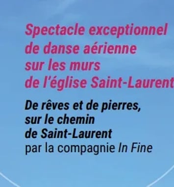 Spectacle exceptionnel de danse aérienne sur les murs de l'église Saint-Laurent