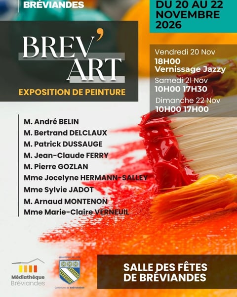 Brev’Arts 2026, exposition de peintures à Bréviandes