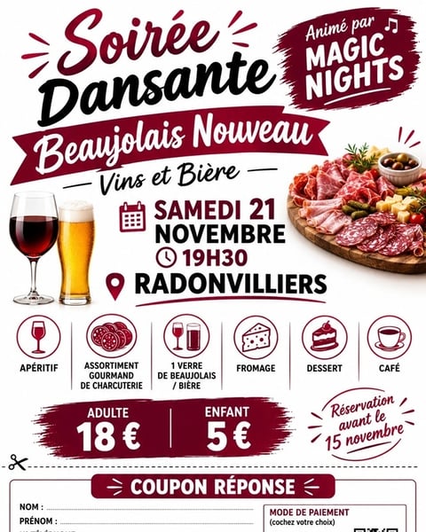 Soirée dansante Beaujolais nouveau